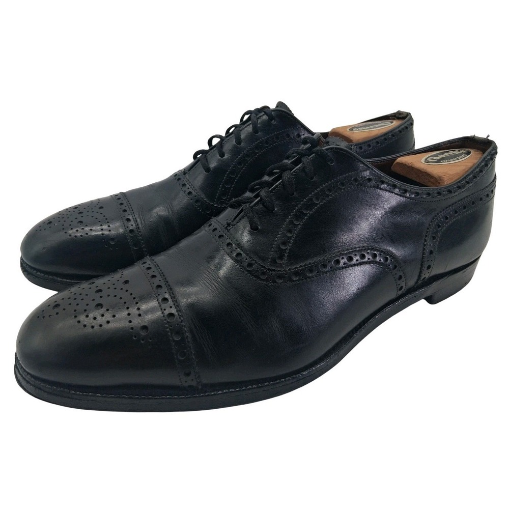 Church's Oxford Dress Shoes Mens UK 9 US 10 Black Leather Brogue Cap Toe England